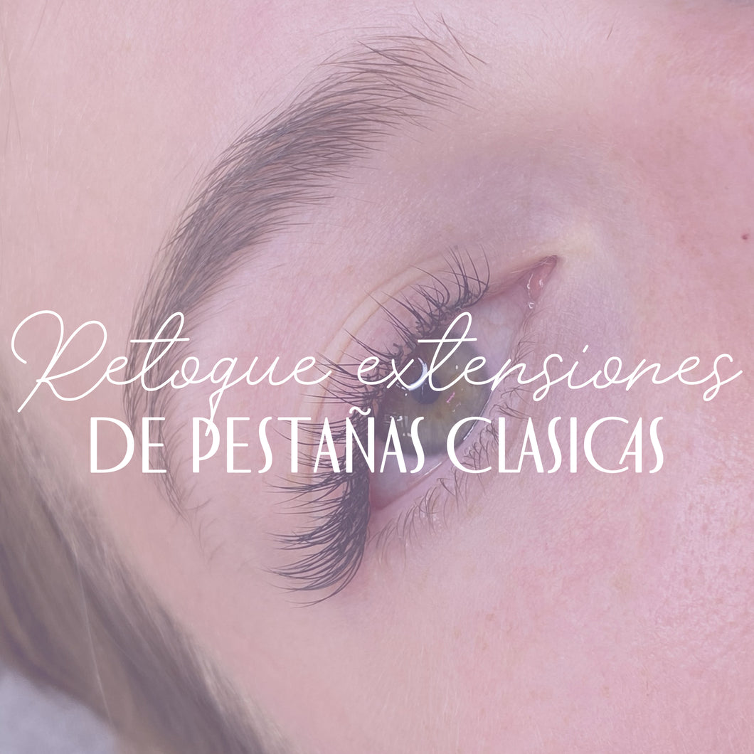 RETOQUE DE EXTENSIONES DE PESTAÑAS CLÁSICAS